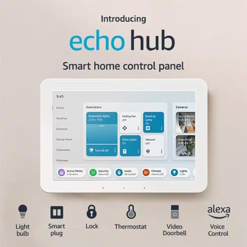 Echo Hub- 8 In. Smart Home Control Panel With Alexa, Compatible With Over 140,000 Devices, Manage Your Entire Smart Home With 1 Easy-To-Use Control Panel....10% OFF! TRENDING NOW!