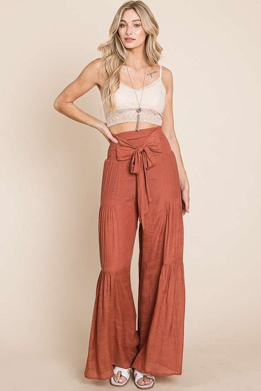 Women's Wide Leg, Barrel Waist Back Pants....TRENDING NOW!