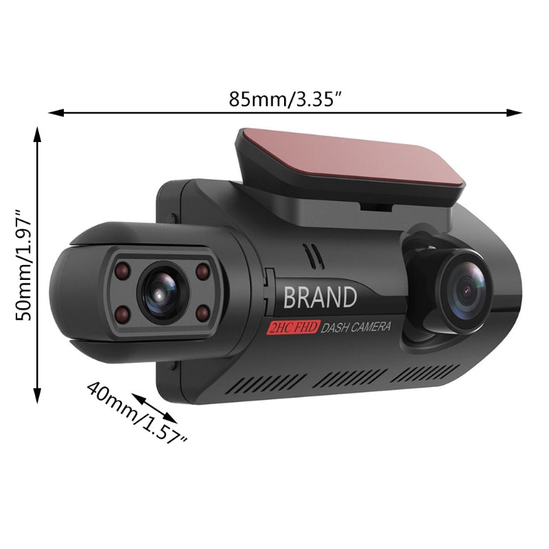 Car Security: HD 360° Dual Camera, Full HD Night Vision, Parking Guard/Parking Monitoring