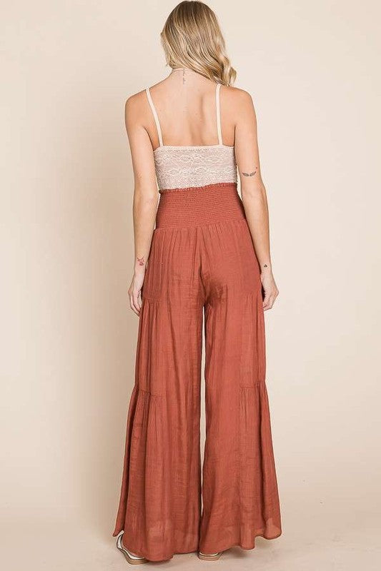 Women's Wide Leg, Barrel Waist Back Pants....TRENDING NOW!