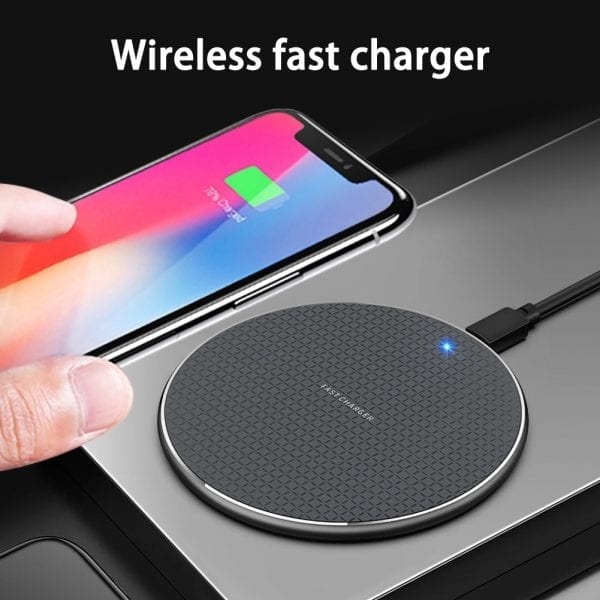 15W Fast Wireless Charger Pad, Compatible With Samsung Galaxy Series & Most iPhone Series