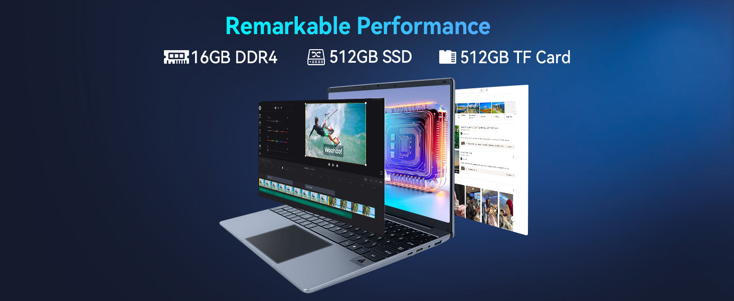 Laptop Computer, 15.6 Inch, Windows 11 Notebook, 16G RAM, 512GB, Intel HD 520, Full HD 1920 X 1080 IPS Display Screen, 1 Year Limited Warranty....61.24% OFF!