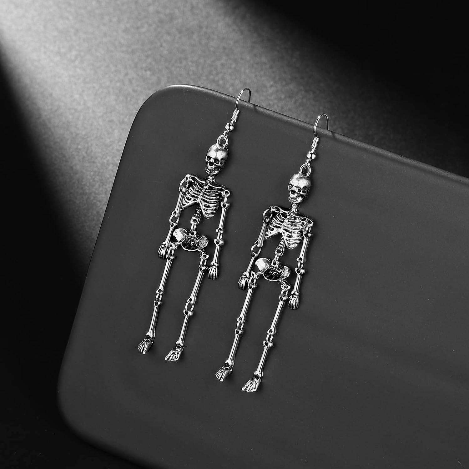 Halloween Earrings- Jointed Skeleton Long Ear Drop.....