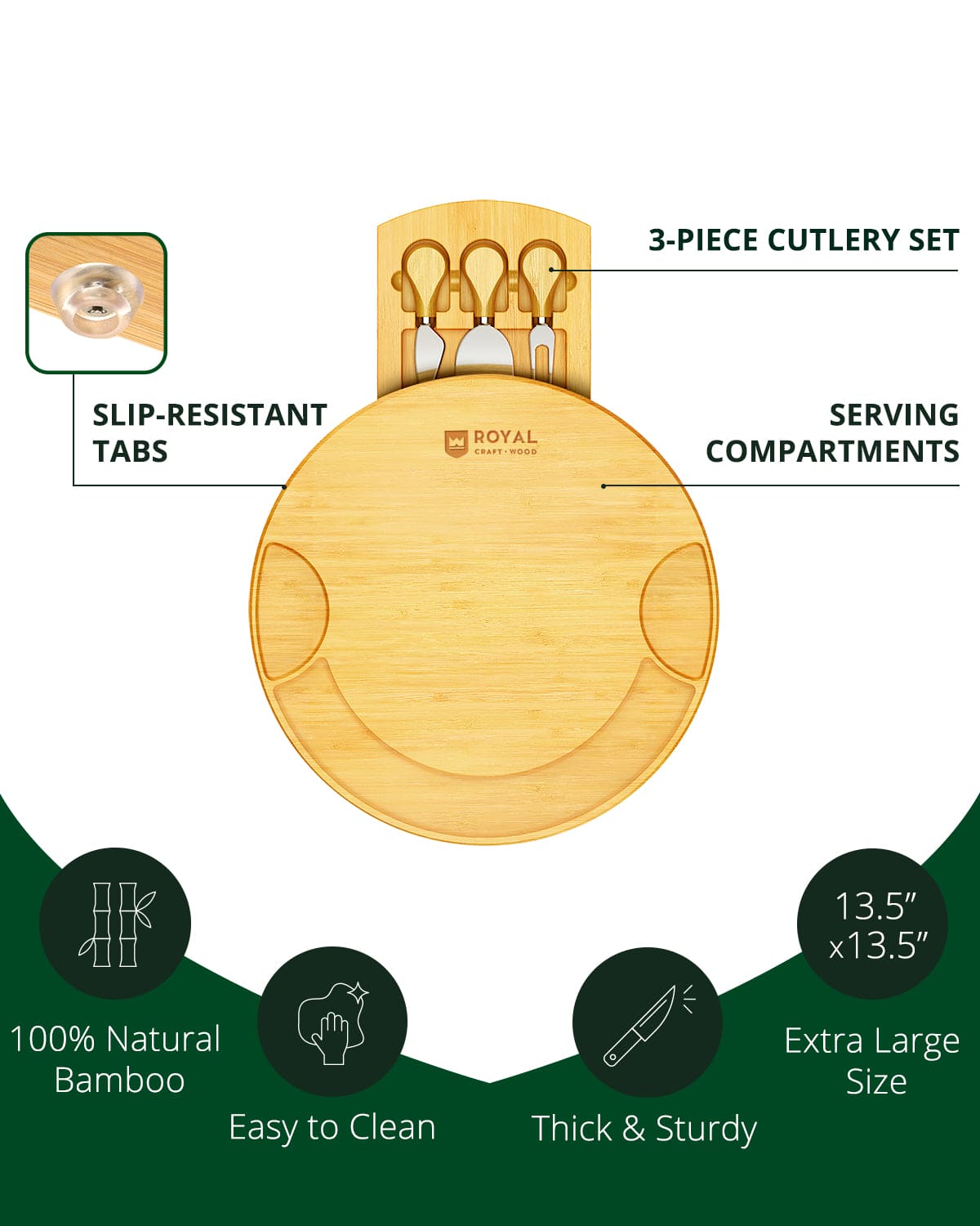 Charcuterie Cheese Board, Round