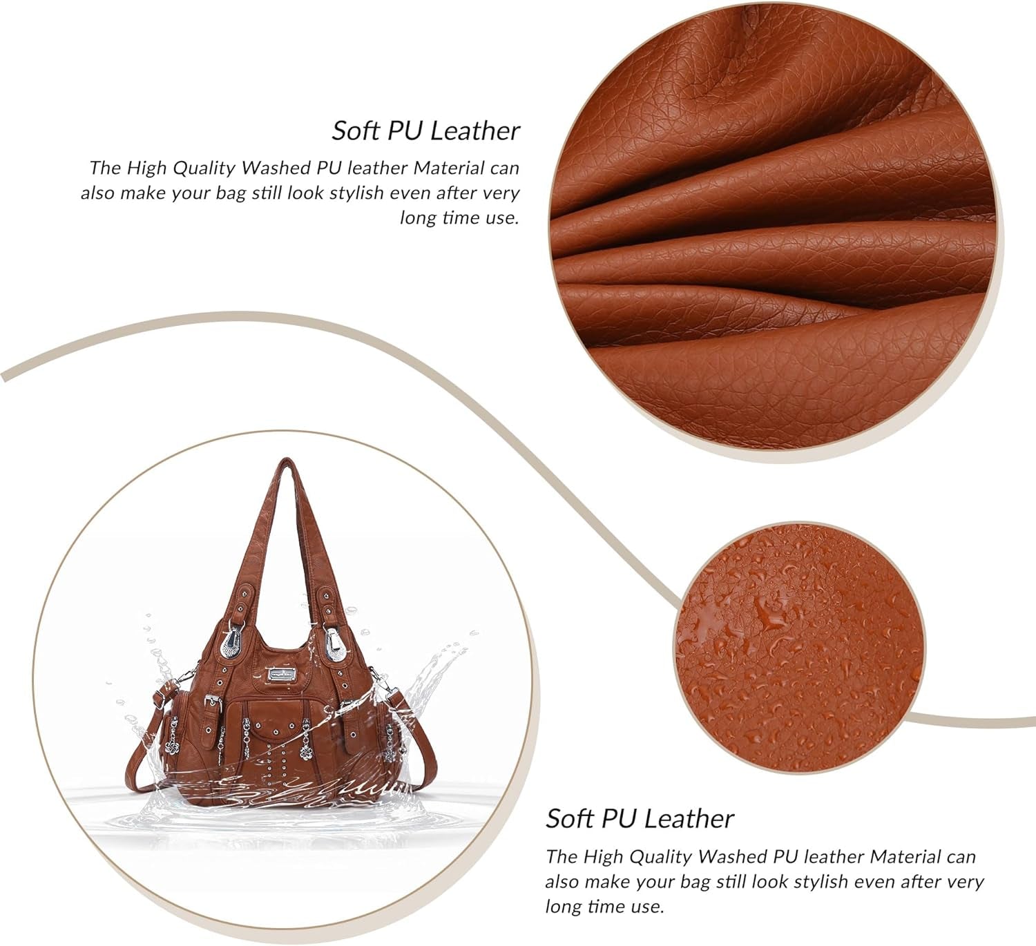  Women's Large Hobo Bag, Soft Leather Shoulder Bag With Adjustable Shoulder Strap, The Perfect "Hold Everything Bag"...10% OFF!  TRENDING THIS WEEK!!