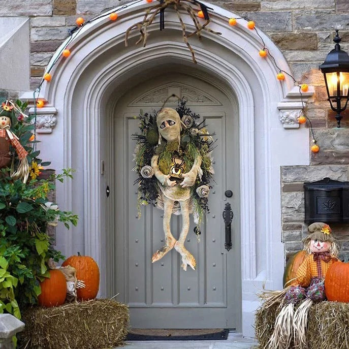 Halloween Realistic Mummy Wreath. 20% OFF!
