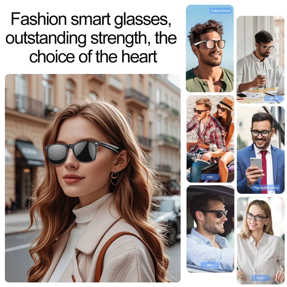 Wireless Bluetooth Glasses For Men/Women, Smart Glasses With Open-Ear Voice Control & Calling, Anti-Blue Light, AI Assistant & Translation For Traveling & Driving.....10% OFF! AVERAGING 14 SALES/WEEK- DEFINATELY TRENDING!