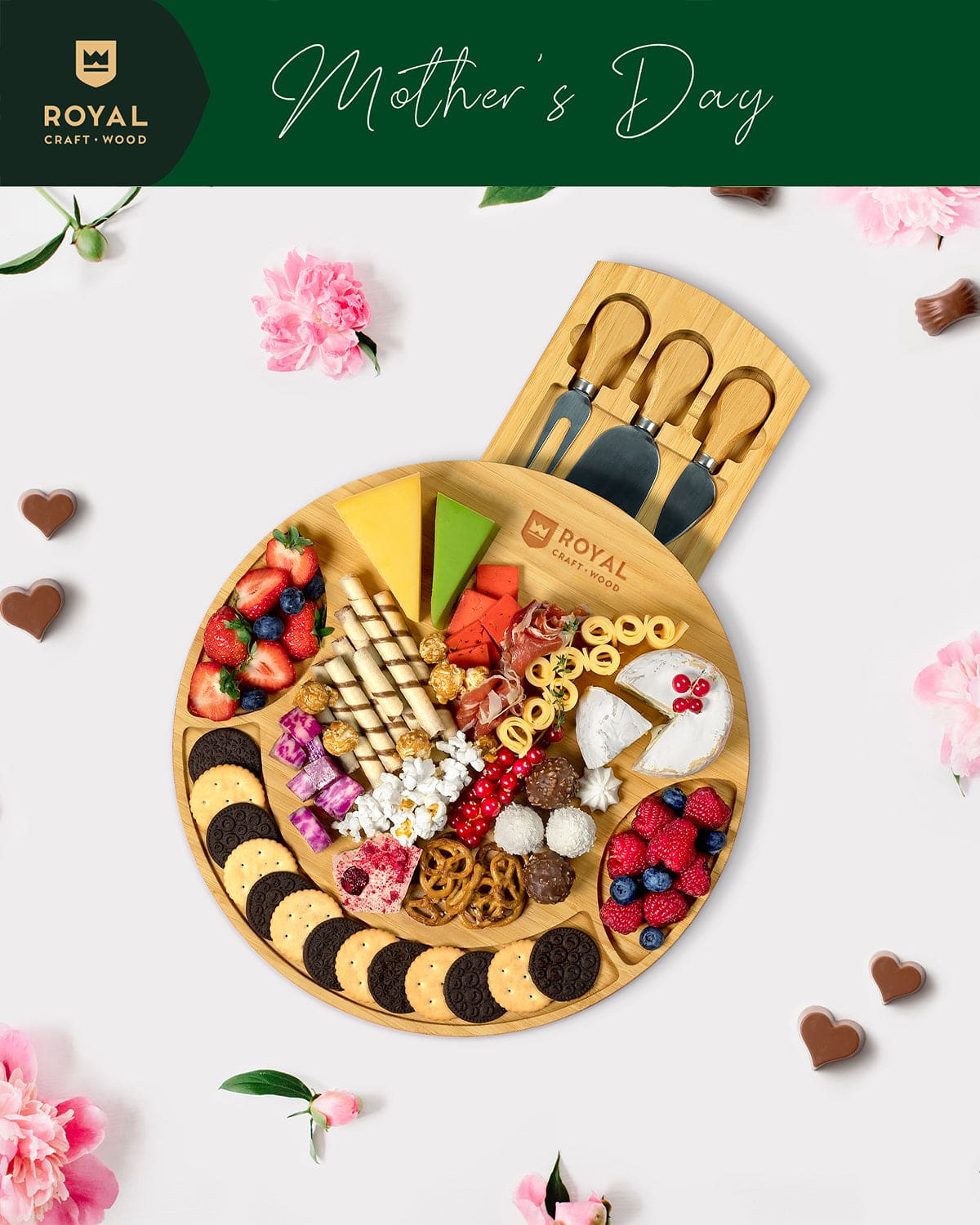 Charcuterie Cheese Board, Round