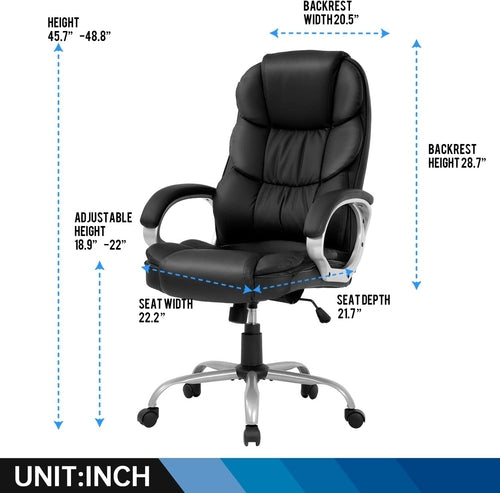 High Back Ergonomic Office Chair With Superior Comfort That Provides Maximum Lumbar Support