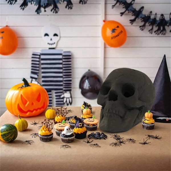 Halloween Human Skull For Fireplace/Fire Pitt. 10% OFF!