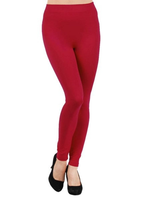 Women's Solid Color Fleece Leggings. 20% OFF!
