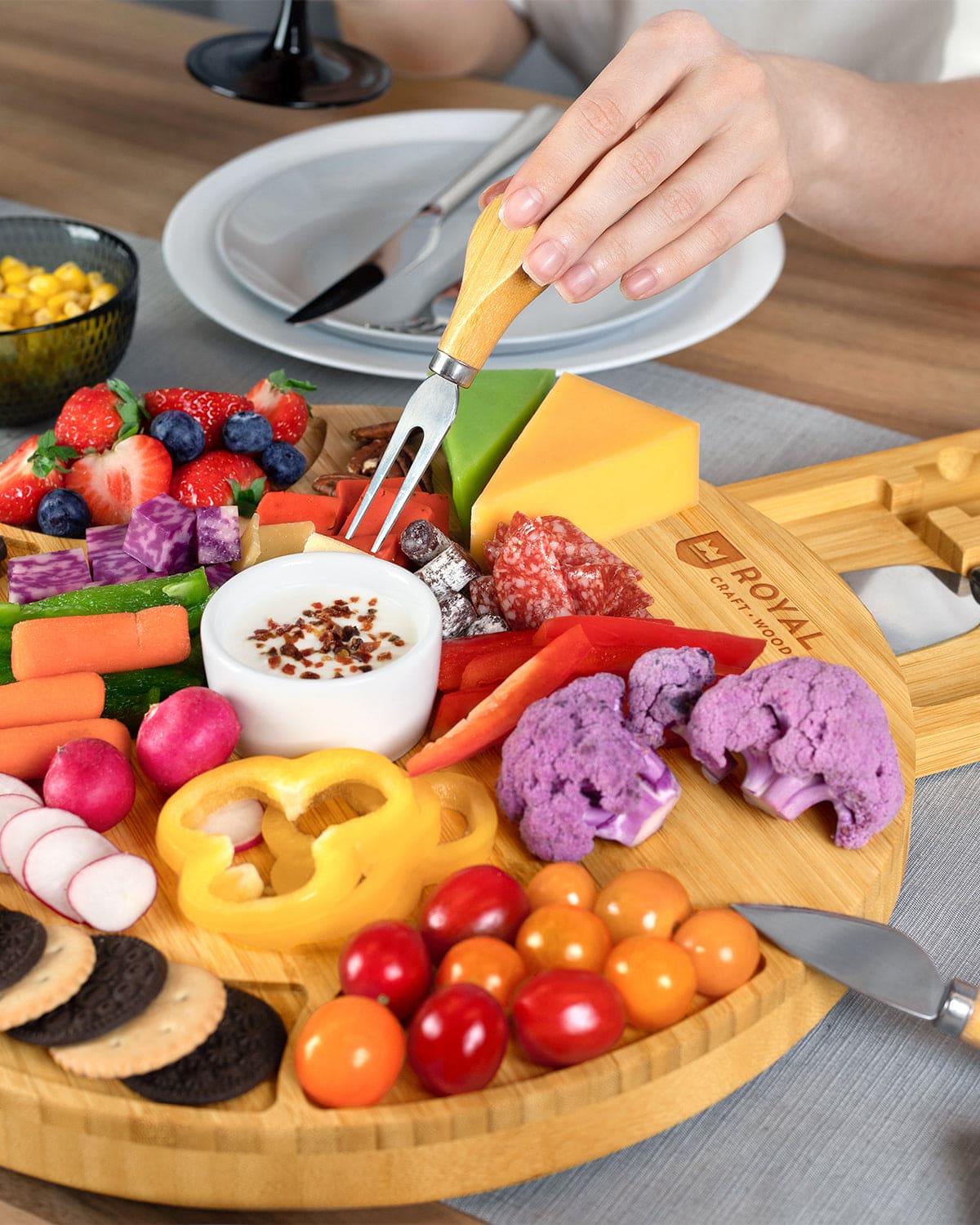 Charcuterie Cheese Board, Round