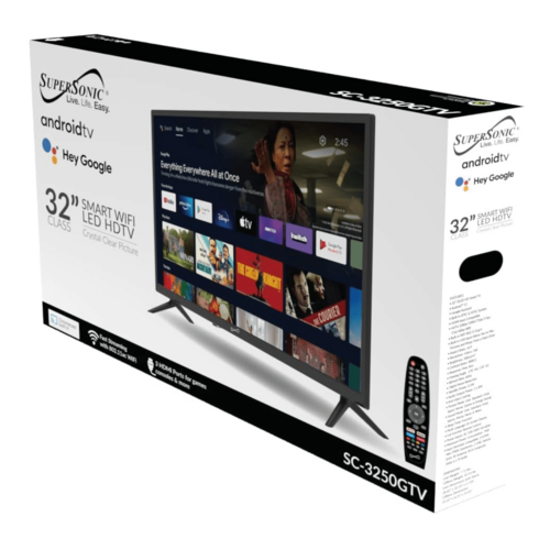 Smart 32-Inch TV With Google Assistant & Google HDTV, Comes With A Built-In USB Port That Lets You Play Media Files Directly From Your USB Drive, HDMI Inputs Allowing You To Connect Your Gamming Council.