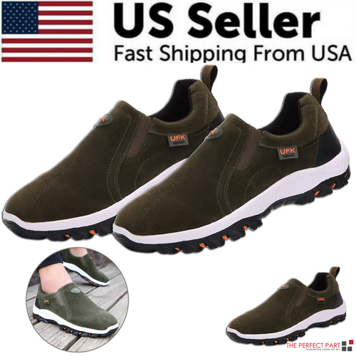 Men's Loafer Slip On Athletic Shoes, Great Arch Support, Breathable & Non-Slip.