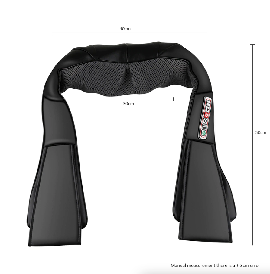 Shiatsu Back, Neck & Shoulder Massager, With Heat Deep Kneading Tissue Massage, 3 Speed Strength Levels.