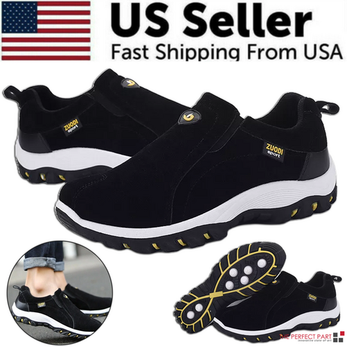 Men's Loafer Slip On Athletic Shoes, Great Arch Support, Breathable & Non-Slip.