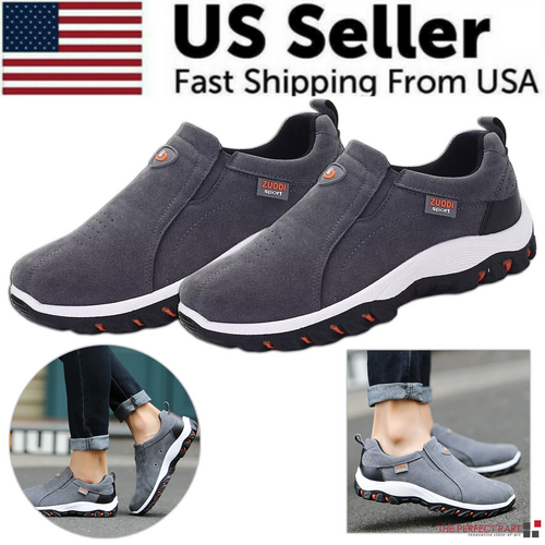 Men's Loafer Slip On Athletic Shoes, Great Arch Support, Breathable & Non-Slip.