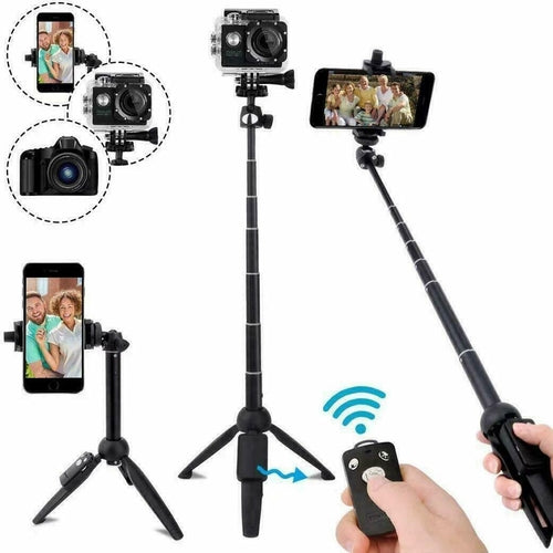 Selfie Stick & Tripod, Extend From 8" to 40", 360 Degree Design, Connect The Bluetooth Remote to Your Device, Portable &, Many Other Spec's.