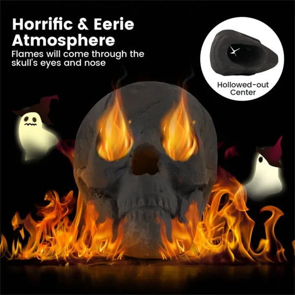 Halloween Human Skull For Fireplace/Fire Pitt. 10% OFF!