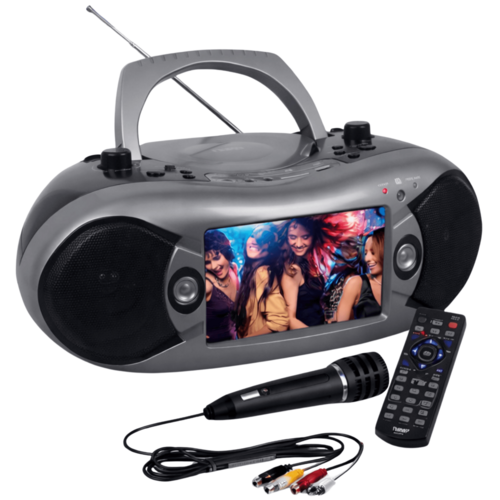 Naxa 7” Bluetooth TV, DVD, Boombox With Mic, Enjoy TV & All Of Your DVD Movies, Anywhere, Play CDs, MP3s, Play Digital Media.