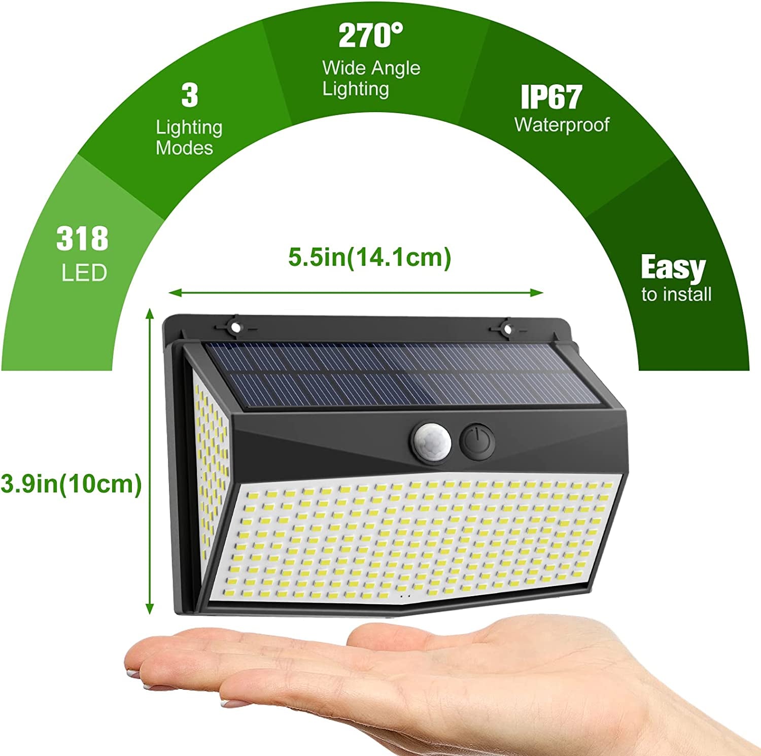 Outdoor Motion Sensor Lights, 600LM - 6500K Solar Powered Flood Lights, Waterproof With 3 Modes, 270° Wide Angle Security- Wall Lights For Outside - 4 Pack.....10% OFF! TRENDING NOW!