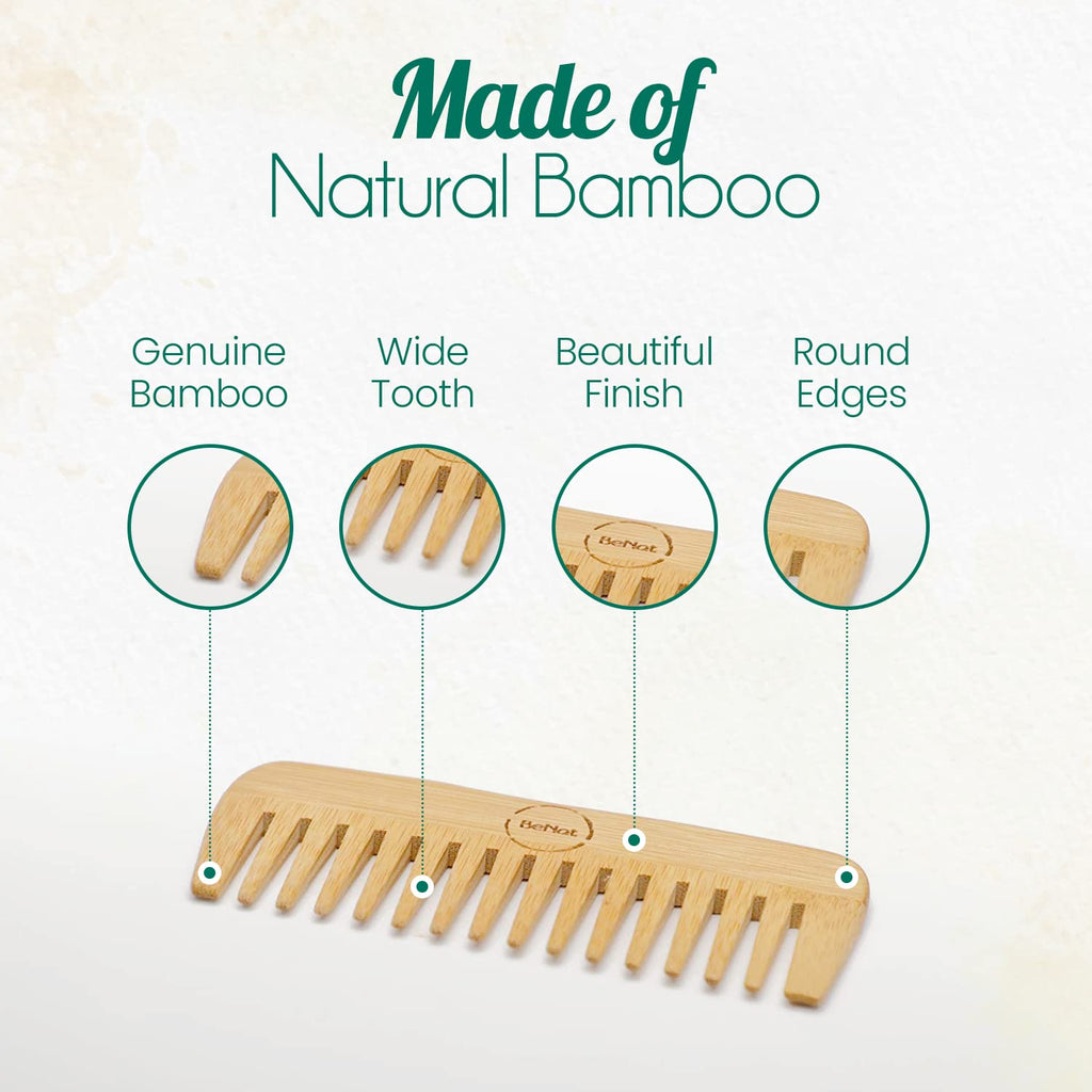 All-Natural Bamboo Hair Comb, Eco-Friendly, For Men & Women...ANYTHING BAMBOO IS STILL TRENDING!