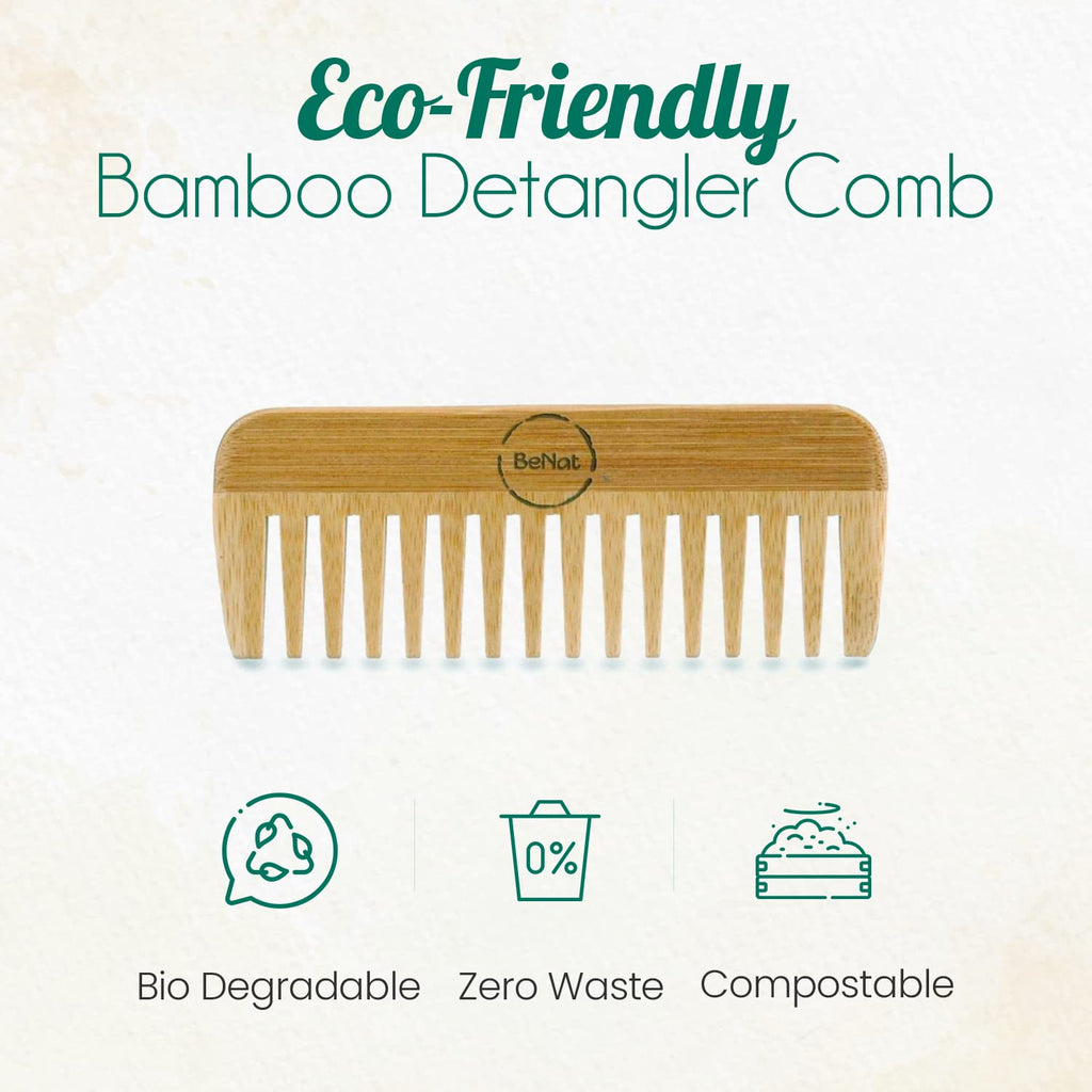 All-Natural Bamboo Hair Comb, Eco-Friendly, For Men & Women...ANYTHING BAMBOO IS STILL TRENDING!
