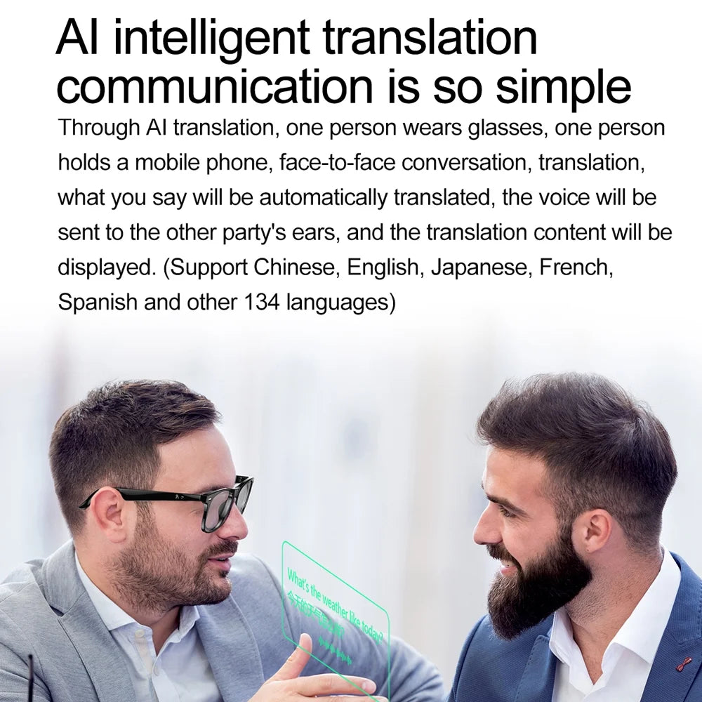 Wireless Bluetooth Glasses For Men/Women, Smart Glasses With Open-Ear Voice Control & Calling, Anti-Blue Light, AI Assistant & Translation For Traveling & Driving.....10% OFF! AVERAGING 14 SALES/WEEK- DEFINATELY TRENDING!