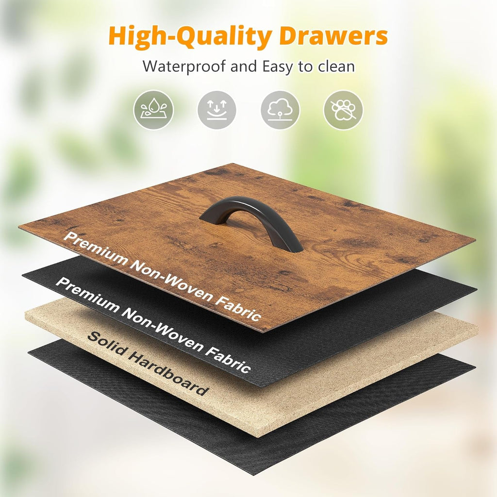 Bedroom Dresser With LED Lights In 16 Color Modes,  12 Drawers, Rustic Brown, Spacious Top Shelf...ONLY 6 MORE REMAINING!