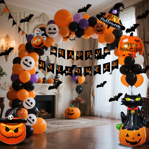 Halloween Hanging Flag Pumpkin Balloon Set. 20% OFF!