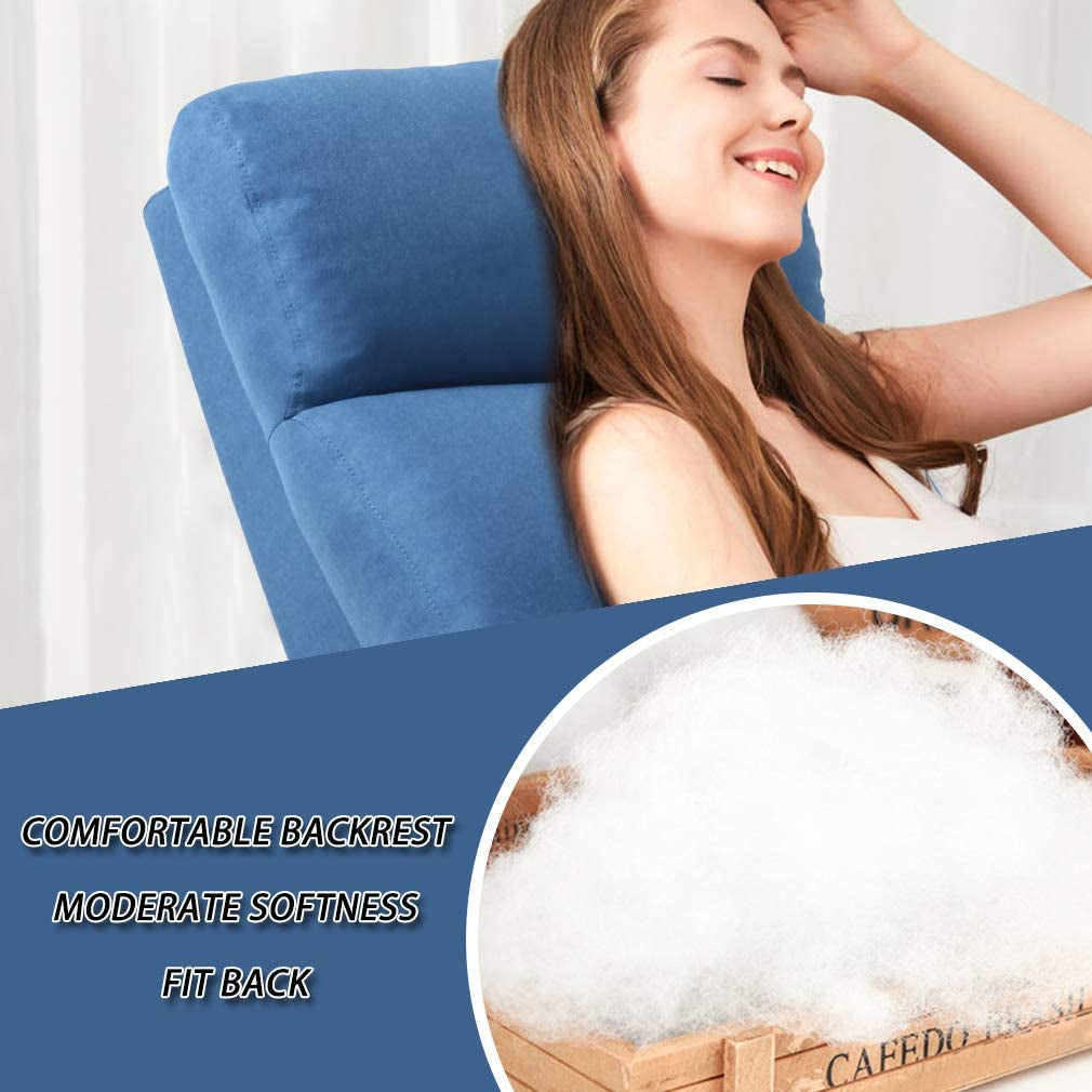 Recliner, Blue Fabric, Recliner Chair For Living Room/Family Room-1
