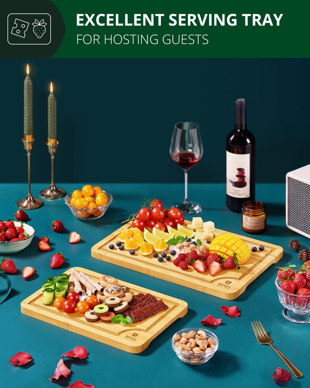 Bamboo Cutting Board- Set Of 2