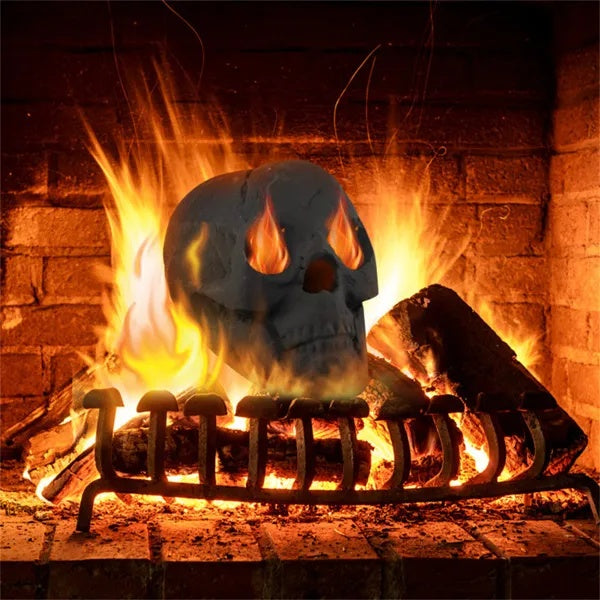 Halloween Human Skull For Fireplace/Fire Pitt. 10% OFF!