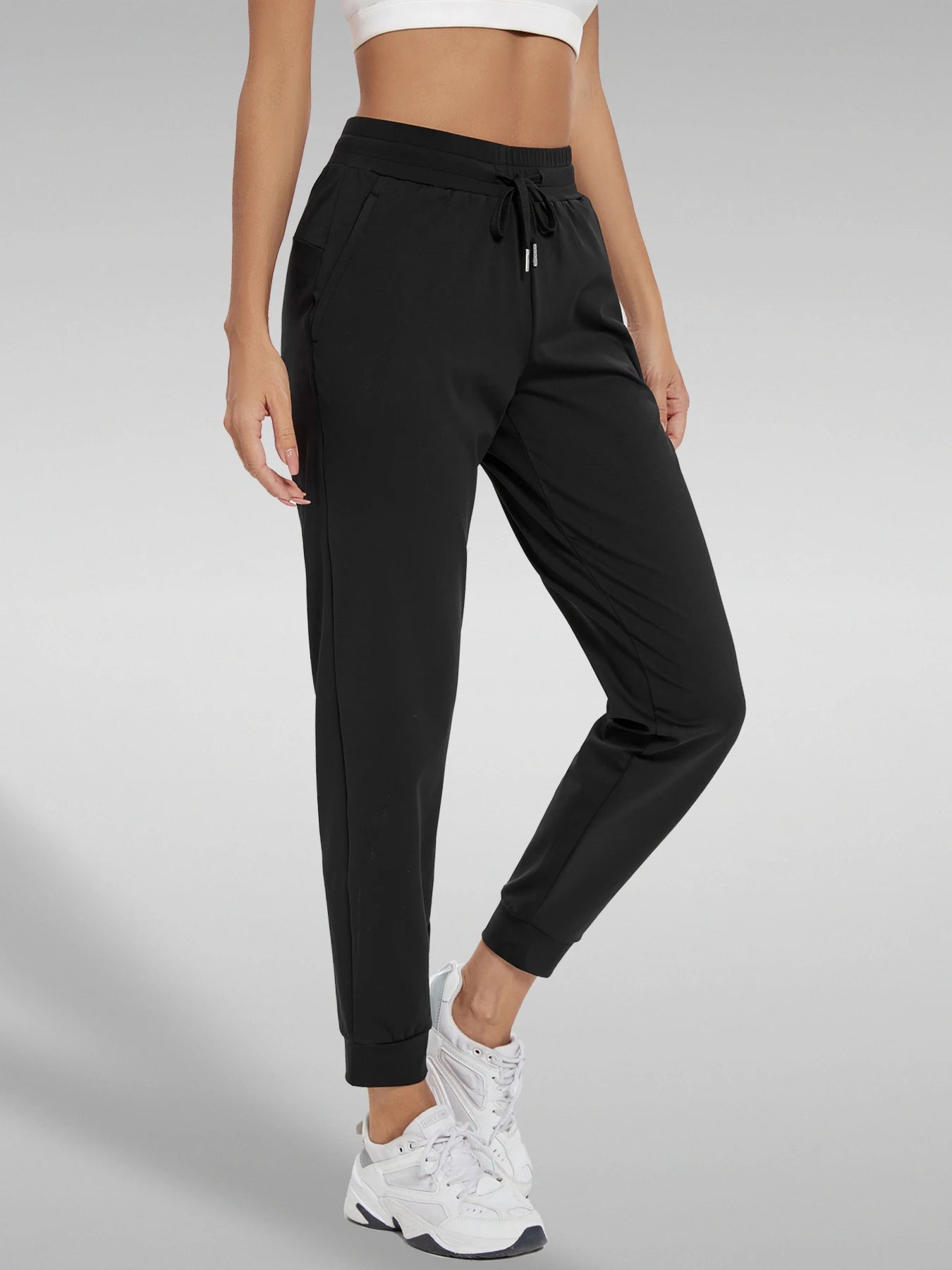Women's Joggers, With Pockets, High Waisted- Athletic Workout Yoga Jogger Pants.
