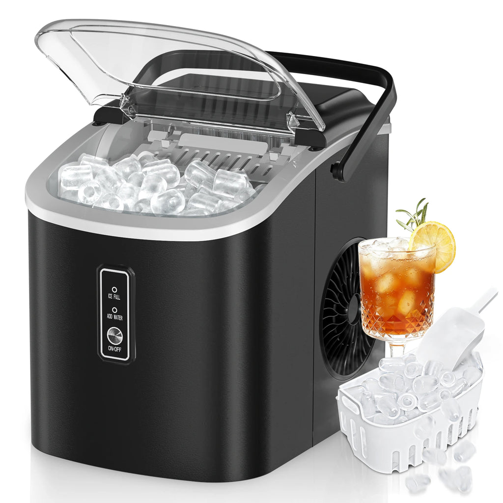 Portable, Countertop Ice Maker With Handle, 26.5 lbs./Day, Auto-Cleaning, Whisper Quite, Smart Features....39.71% OFF!