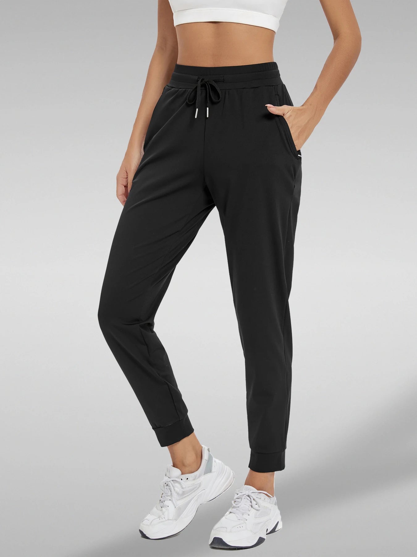 Women's Joggers, With Pockets, High Waisted- Athletic Workout Yoga Jogger Pants.