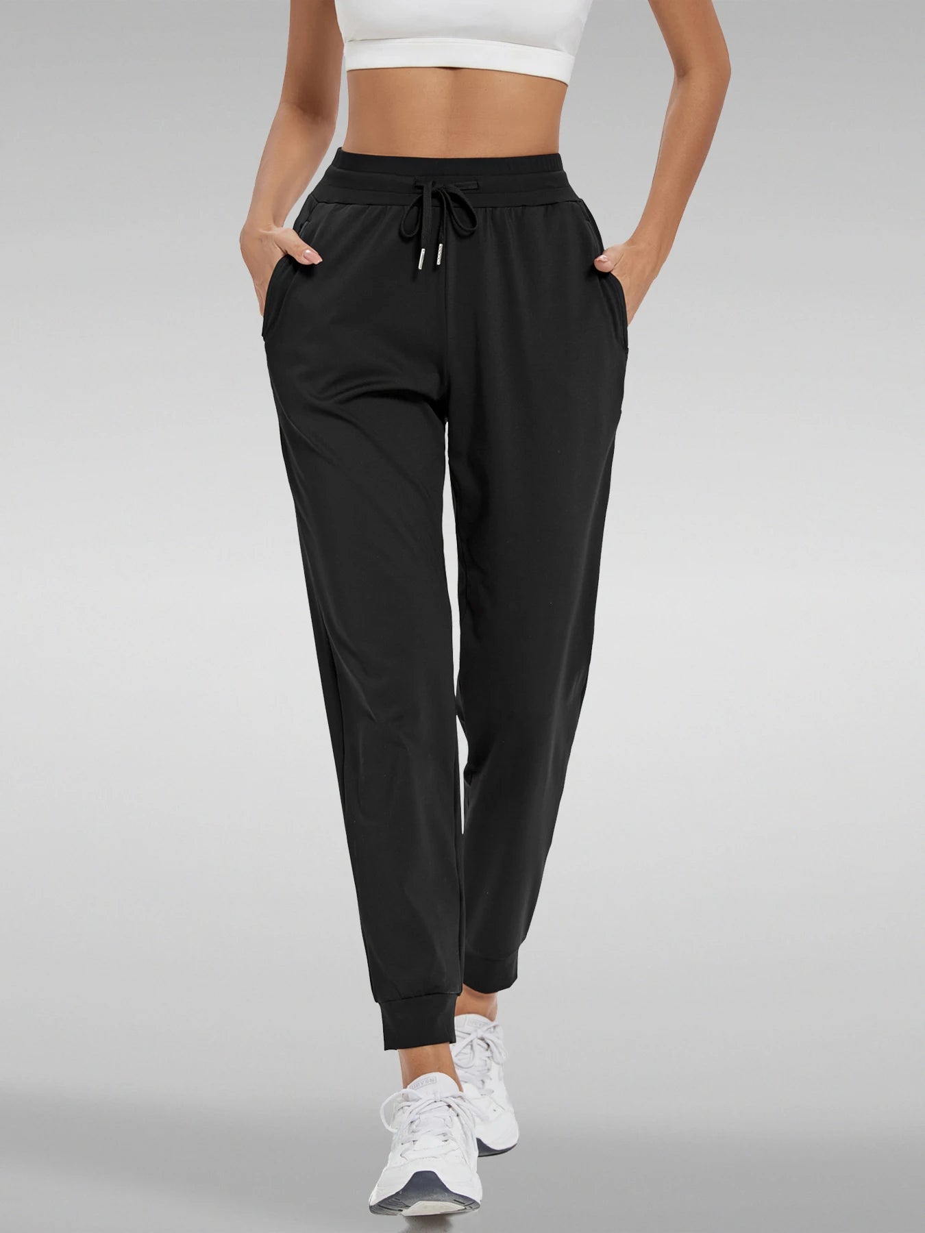 Women's Joggers, With Pockets, High Waisted- Athletic Workout Yoga Jogger Pants.