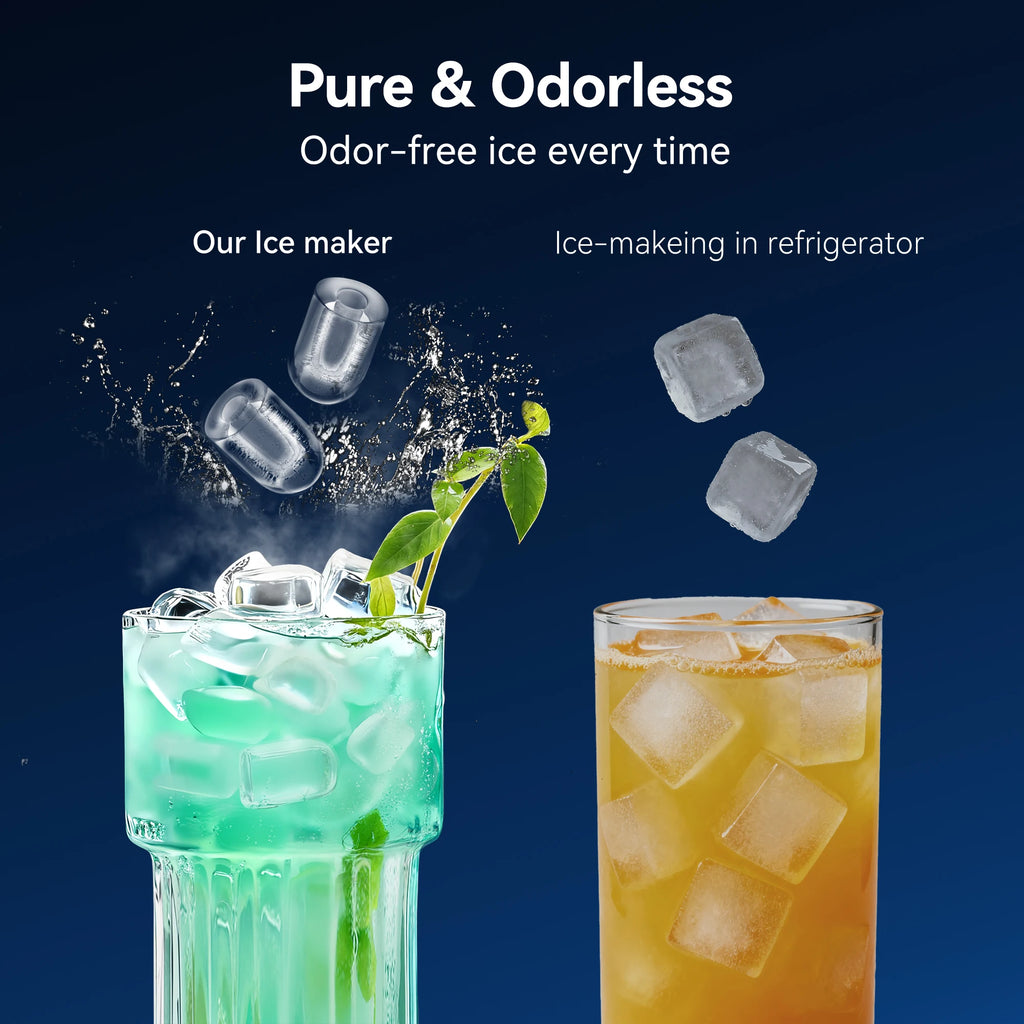 Portable, Countertop Ice Maker With Handle, 26.5 lbs./Day, Auto-Cleaning, Whisper Quite, Smart Features....39.71% OFF!