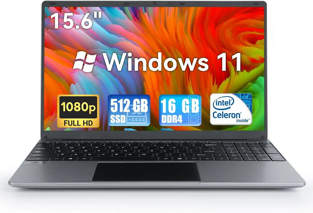 Laptop Computer, 15.6 Inch, Windows 11 Notebook, 16G RAM, 512GB, Intel HD 520, Full HD 1920 X 1080 IPS Display Screen, 1 Year Limited Warranty....61.24% OFF!