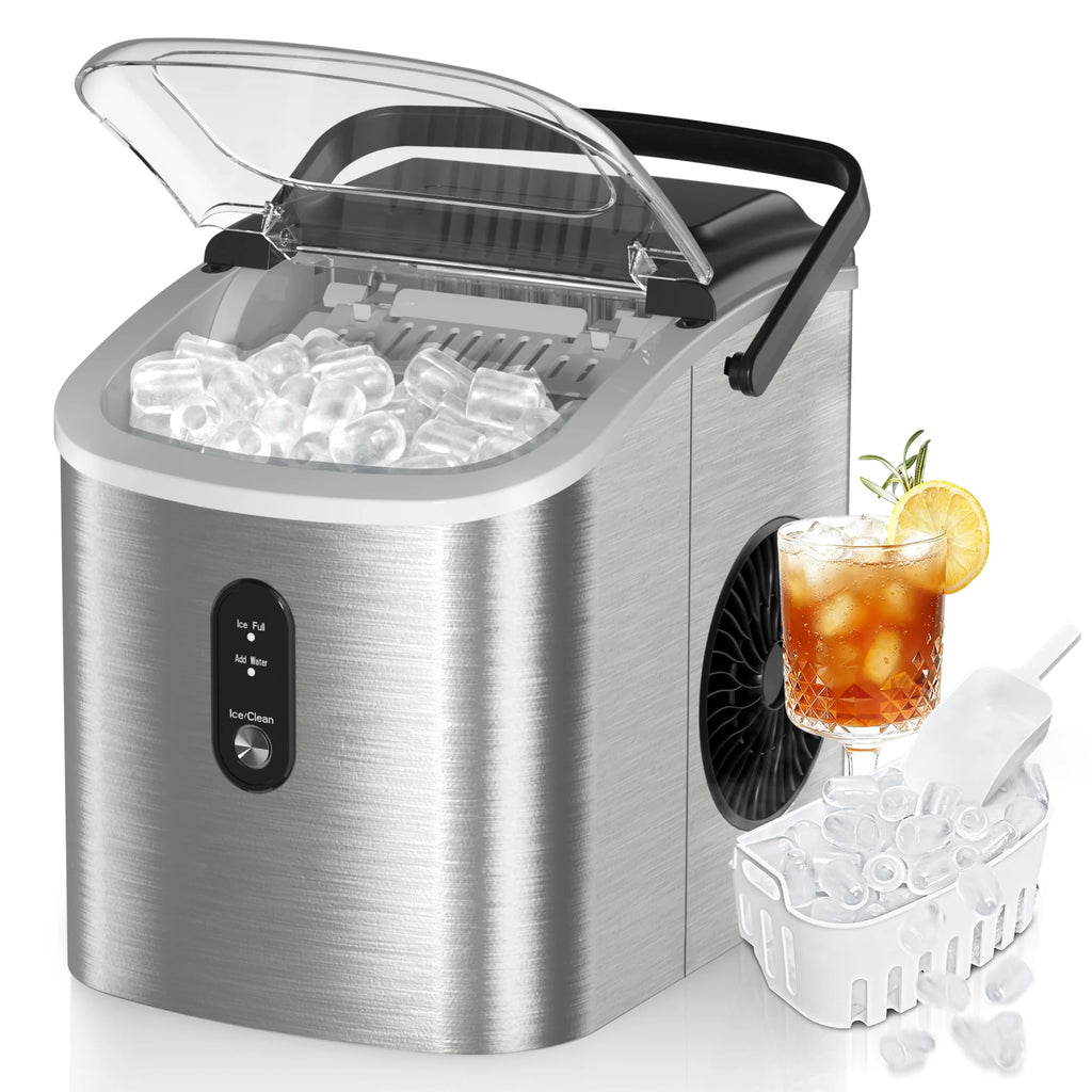 Portable, Countertop Ice Maker With Handle, 26.5 lbs./Day, Auto-Cleaning, Whisper Quite, Smart Features....39.71% OFF!