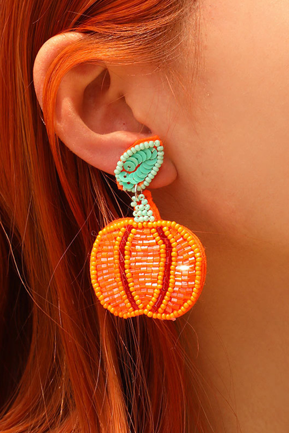 Halloween Pumpkin Dangling Earrings-0