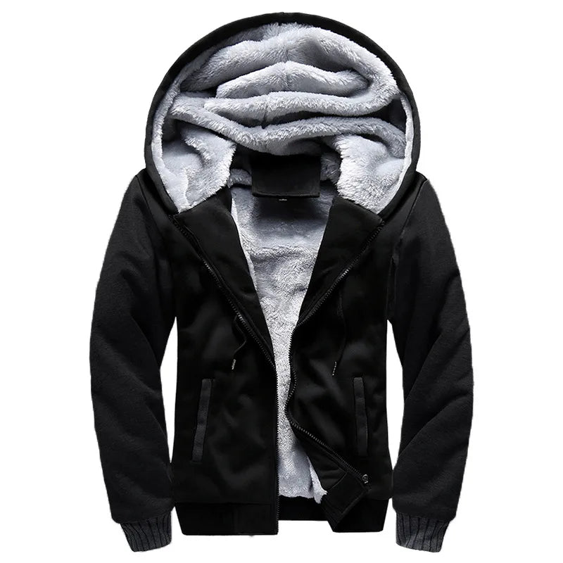 Men's Winter Jacket, Fleece Long Sleeve Coat, Hoodie....22.47% OFF!