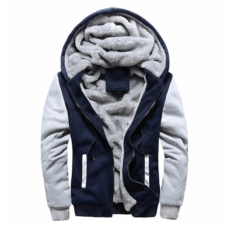 Men's Winter Jacket, Fleece Long Sleeve Coat, Hoodie....22.47% OFF!