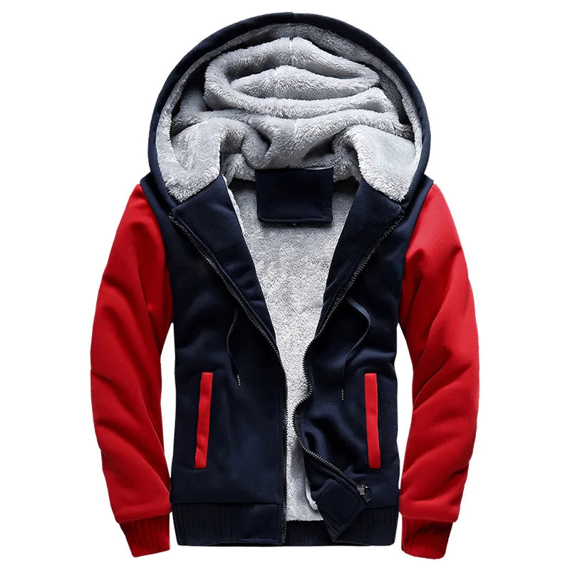 Men's Winter Jacket, Fleece Long Sleeve Coat, Hoodie....22.47% OFF!