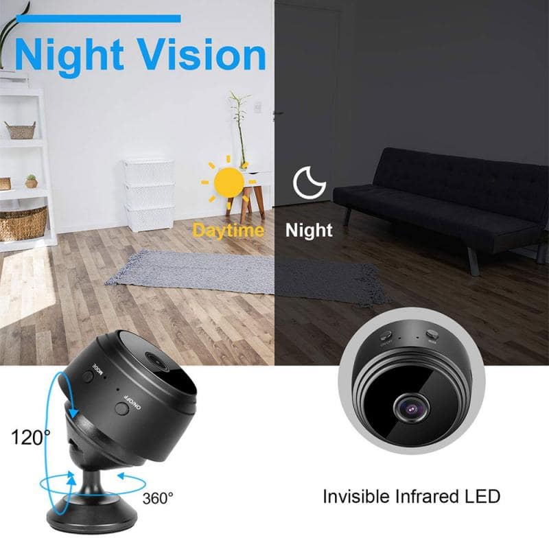 Security: Wi-Fi Mini Camera – Wireless Smart Security Cam, Night & Motion Detection & Alarm Push