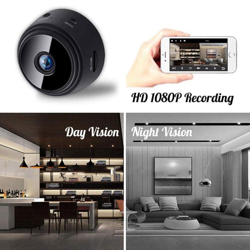 Security: Wi-Fi Mini Camera – Wireless Smart Security Cam, Night & Motion Detection & Alarm Push
