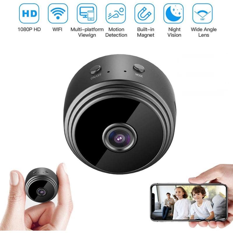 Security: Wi-Fi Mini Camera – Wireless Smart Security Cam, Night & Motion Detection & Alarm Push
