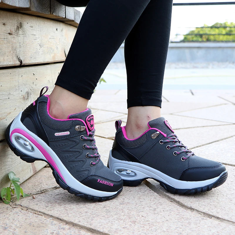Women's Sneakers, Comfortable & Breathable, Lace Up, Waterproof, Slip On