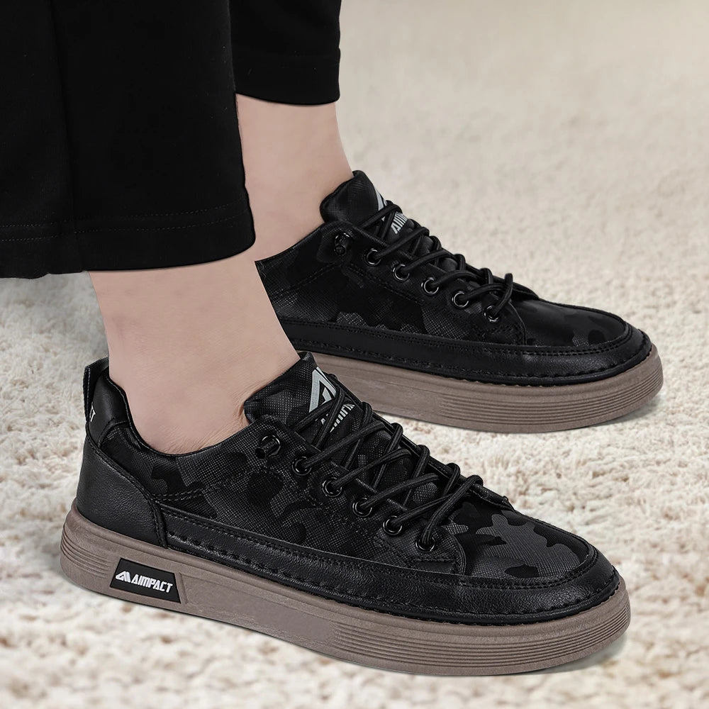 Men's Leather Canvas, Breathable Thick Platform Shoes.....15% OFF!