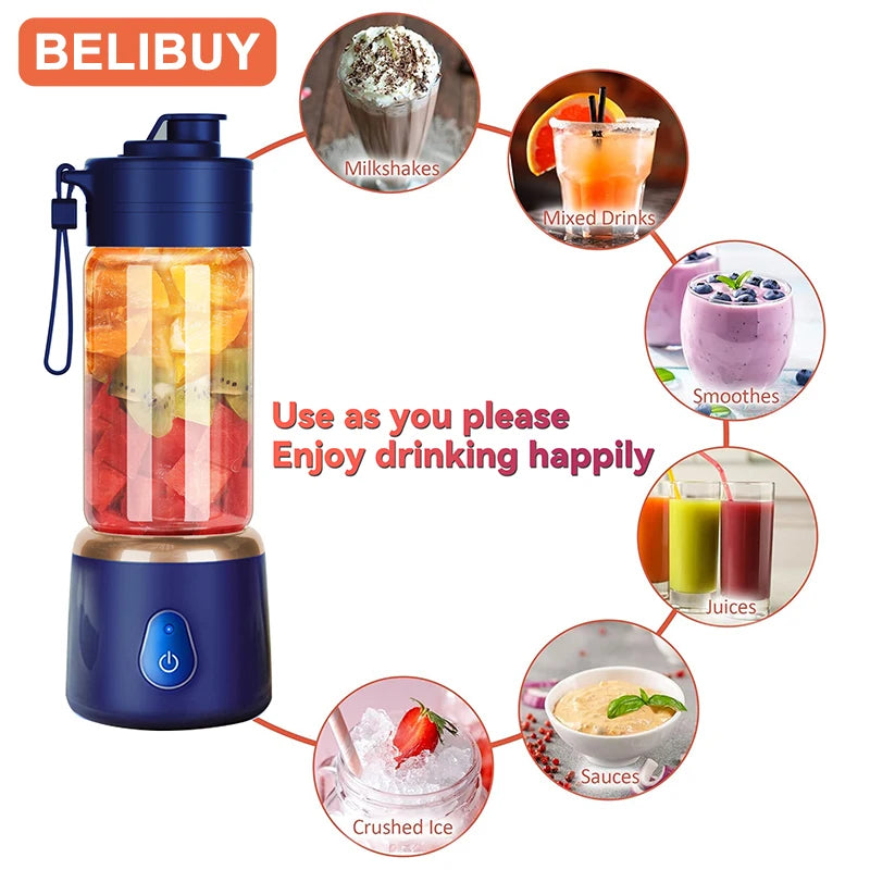 Portable Electric Juicer, USB Charging, Mini Fruit Blender, Juice Squeezer/Mixer, Take It On The Go....49.30% OFF! STILL TRENDING THIS WEEK!
